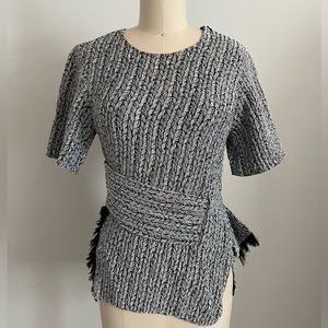 Phillip Lim short sleeve top with side panel and zip